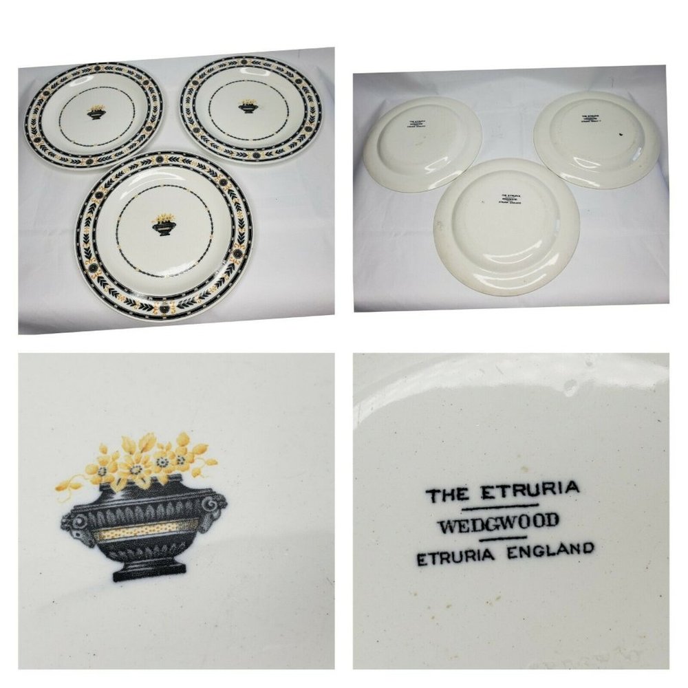 The Etruria Wedgwood England Unique Design Plates